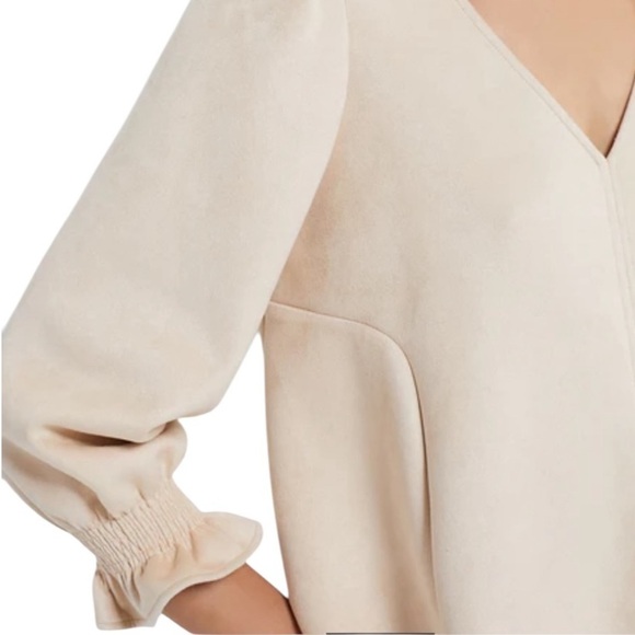 TUCKERNUCK Bone Suede Easton Blouse Swing Top Size S - Picture 6 of 15